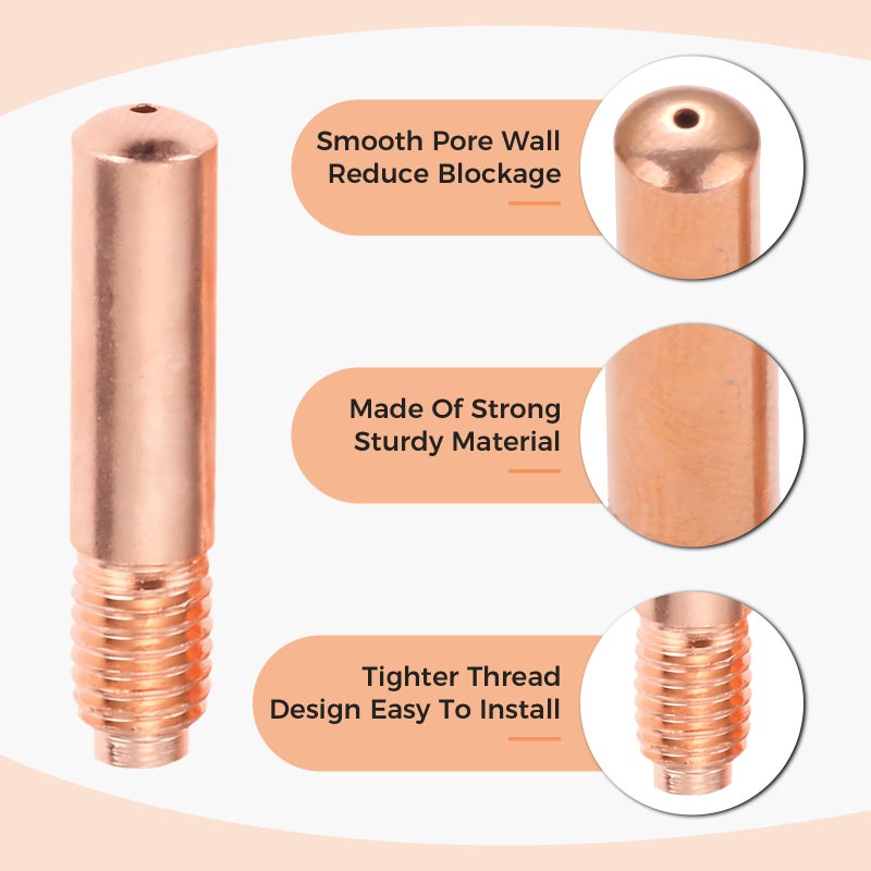 DRELD 30Pcs MIG Welding Contact Tips 11-45 0.045" Replacement for Lincoln/Magnum 100L & Tweco Mini #1 MIG Welding Gun - Image 2